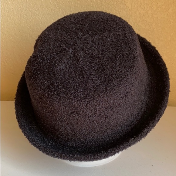 Accessories - Black Derby Hat - Chenille-like Material